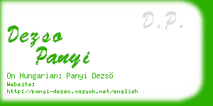dezso panyi business card
